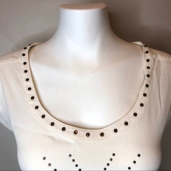 SIZE 22 Reitman’s Boxy Cream Cap Sleeve Blouse - Picture 5 of 7